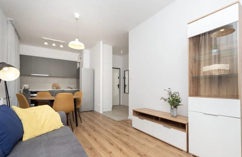 Alquiler de un luminoso apartamento amueblado de 2 habitaciones, 39 m², Stare Miasto, Cracovia, Polonia